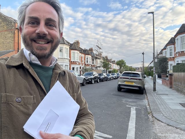 Sam Merullo on the campaign trail