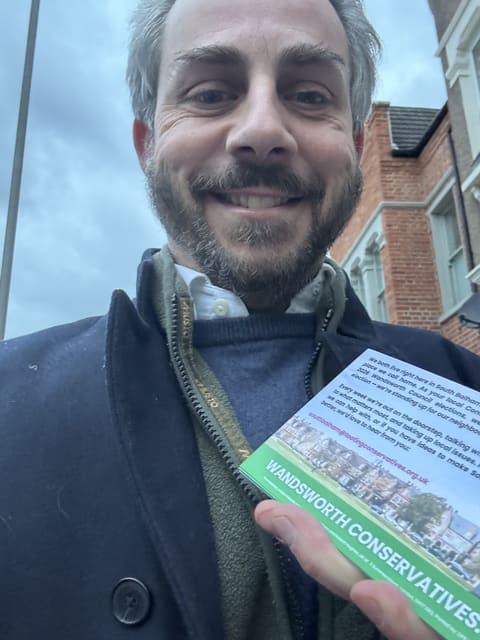 Sam Merullo on the campaign trail