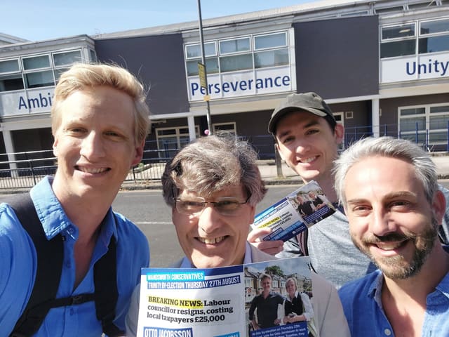 Sam Merullo on the campaign trail