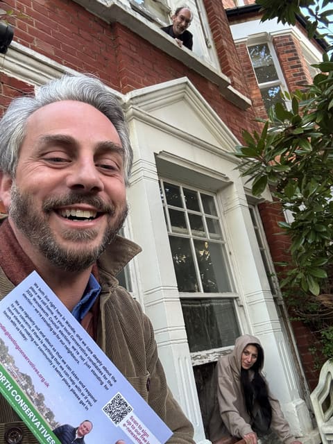 Sam Merullo on the campaign trail