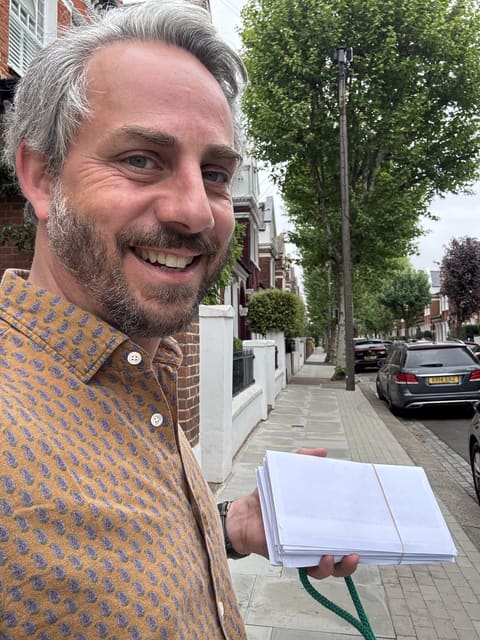 Sam Merullo on the campaign trail